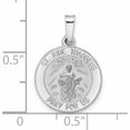thumbnail image 3 of 14K White Gold Polished And Satin Hollow St Jude Thaddeus Medal Pendant (21.5 X 14.7) Made In United States -Jewelry By Sweet Pea, 3 of 7