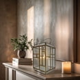 thumbnail image 5 of Candle Lantern with Glass and Decorative Gold Finished Frame for Home Decor Console Table Centerpiece Patio Garden Dining Living Room Bedroom Office Farmhouse Events Wedding Decorations - Set of 4, 5 of 8