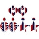 thumbnail image 1 of KAKOWELY 3 pares de aretes creativos para mujer, con diseño de cadena para el oído, para fiesta del Día de la Independencia., 1 of 5