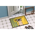 thumbnail image 4 of Carolines Treasures WDK5354JMAT 24 x 36 in. Summer Sunflowers Longhaired Black & White Chihuahua Indoor or Outdoor Mat, 4 of 7