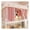 Pink, variant on Bunk Bed Canopy Curtain with Frame, Students Dorm Bunk Bed Privacy Single Sleeper Bunk Curtains Bed Canopy Dormitory Mosquito Nets