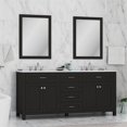 thumbnail image 2 of Alya Bath Norwalk 72" Wood Double Vanity with Carrera Marble Top in Espresso, 2 of 6