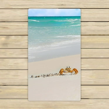 GCKG Crab Walking In Beautiful Beach Towels,Beach Bath Pool Sprot Travel Hand Spa Towel Size 16x28 inches
