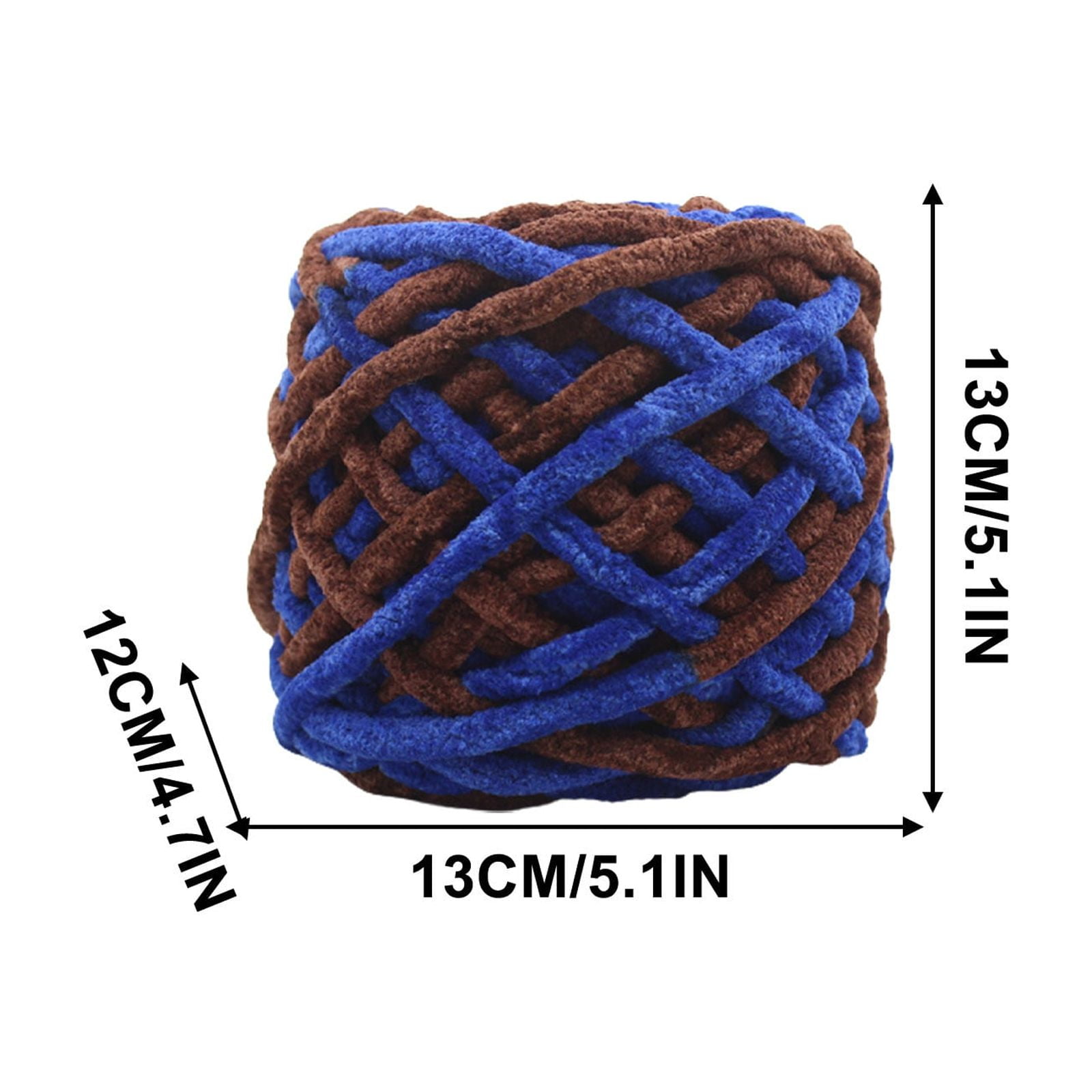 Cagogo Thick Ice Bar Yarn, Hand-Woven Crochet Yarn for Sweaters and Scarves, DIY Handcrafted Segment Dyed Doll Yarn, Chunky Knitting Yarn for Beginners, Premium Acrylic Craft Yarn Bulk