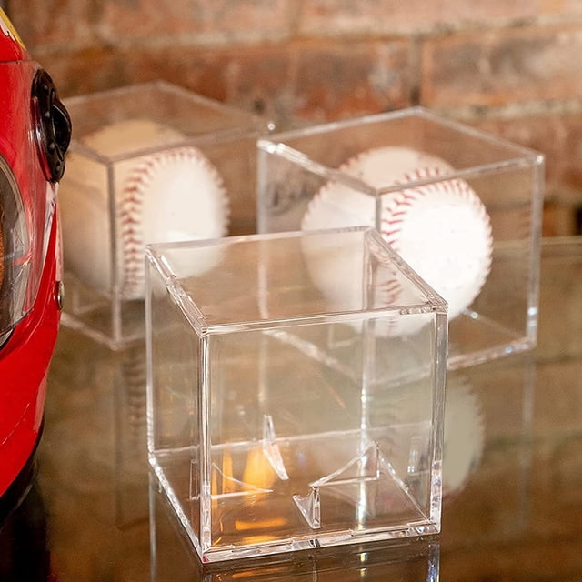 Vitrina De Béisbol De Golf Pantalla de caja de béisbol transparente acrílico transparente cuadrado a prueba de polvo para coleccionables Sywqhk Para Estrenar