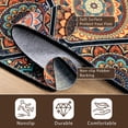 thumbnail image 3 of Findosom 2pc Boho Kitchen Rugs and Mats Set, Non Slip Washable Kitchen Runner Rug for Kitchen Floor, Farmhouse Kitchen Decor, Hallway, Entryway, Laundry Room,20"x32"+20"x47" Orange, 3 of 8