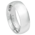 thumbnail image 1 of 8mm White Titanium Classic Domed Ring Wedding Band Ring For Men Or Ladies, 1 of 7