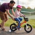 thumbnail image 5 of Ambifirner Kids Bikes With Training Wheels:12 14 16 Inch Children Bicycle , Front V-Brake & Coaster Brake, Basket, For Boys Age 3-7 Years Old, 5 of 8