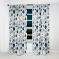 thumbnail image 5 of Designart "Nordic Blue Floral Minimalism II" Floral Room Darkening Curtain Single Panel, 5 of 6