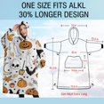 thumbnail image 4 of Oversized Wearable Blanket Hoodie,Halloween Autumn Halloween Elements Sherpa Blanket Hoodie with Super Pockets,Super Warm Fuzzy Pullover for Women & Men, 4 of 6