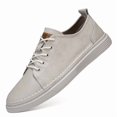 thumbnail image 2 of Men's Low-Top Lace-Up Casual Sneakers Flat Sole Stitched Detail Comfort Walking Shoes for Daily Commute, 2 of 7