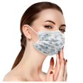thumbnail image 4 of Dsscvnef 50PCS Adults Beautiful Elegant Flower Prints Breathable 3 -Layer Disposable Mask, 4 of 9