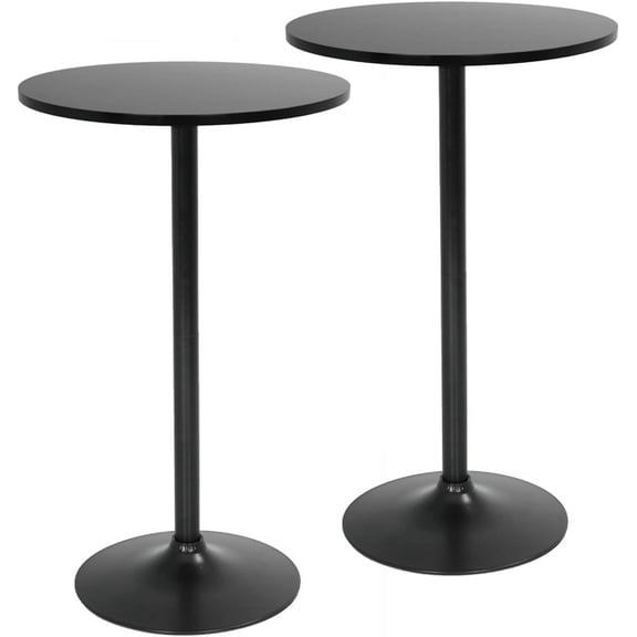 Modern Bar Table 40" Height Kitchen Dining Table Round Pub Table Hydraulic Dining Room Home Kitchen Table Bar Top Table Tall Table (2, Black)