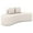 Beige, variant on Costway 78.5" Sofa Couch Upholstered Curved Sofa with 2 Cozy Pillows Low Backrest Gray Gray