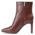 thumbnail image 2 of Journee Womens Sarla Inside Zip Block Heel Booties, 2 of 8