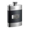 thumbnail image 1 of Buckingham Carbon Fiber Patterned Leatherette Liquor Flask - 6 oz, 1 of 1