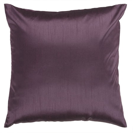 Art of Knot Shiny Solid Hand Crafted Decorative Pillow, Prune