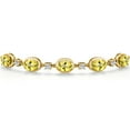 thumbnail image 3 of Gem Stone King 18K Yellow Gold Plated Silver Canary Mystic Topaz Bracelet for Women | 4.00 Cttw | Gemstone November Birthstone | Oval 7X5MM | Fully Adjustable 9 inch, 3 of 6
