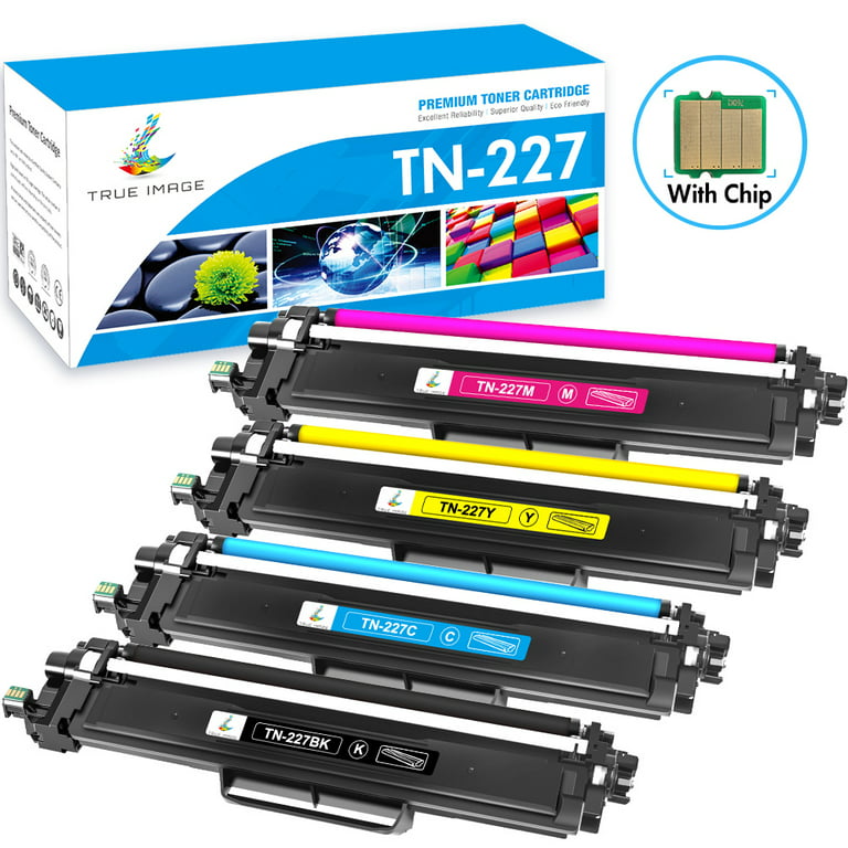 True Image 4-Pack Compatible Toner Cartridge for Brother TN-227BK TN-227  MFC-L3710CW MFC-L3770CDW MFC-L3750CDW HL-L3210CW HL-L3230CDW HL-L3290CDW