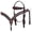 Barb Wire Dark Brown, variant on HILASON Western Horse Headstall Breast Collar Set Tack Genuine American Leather