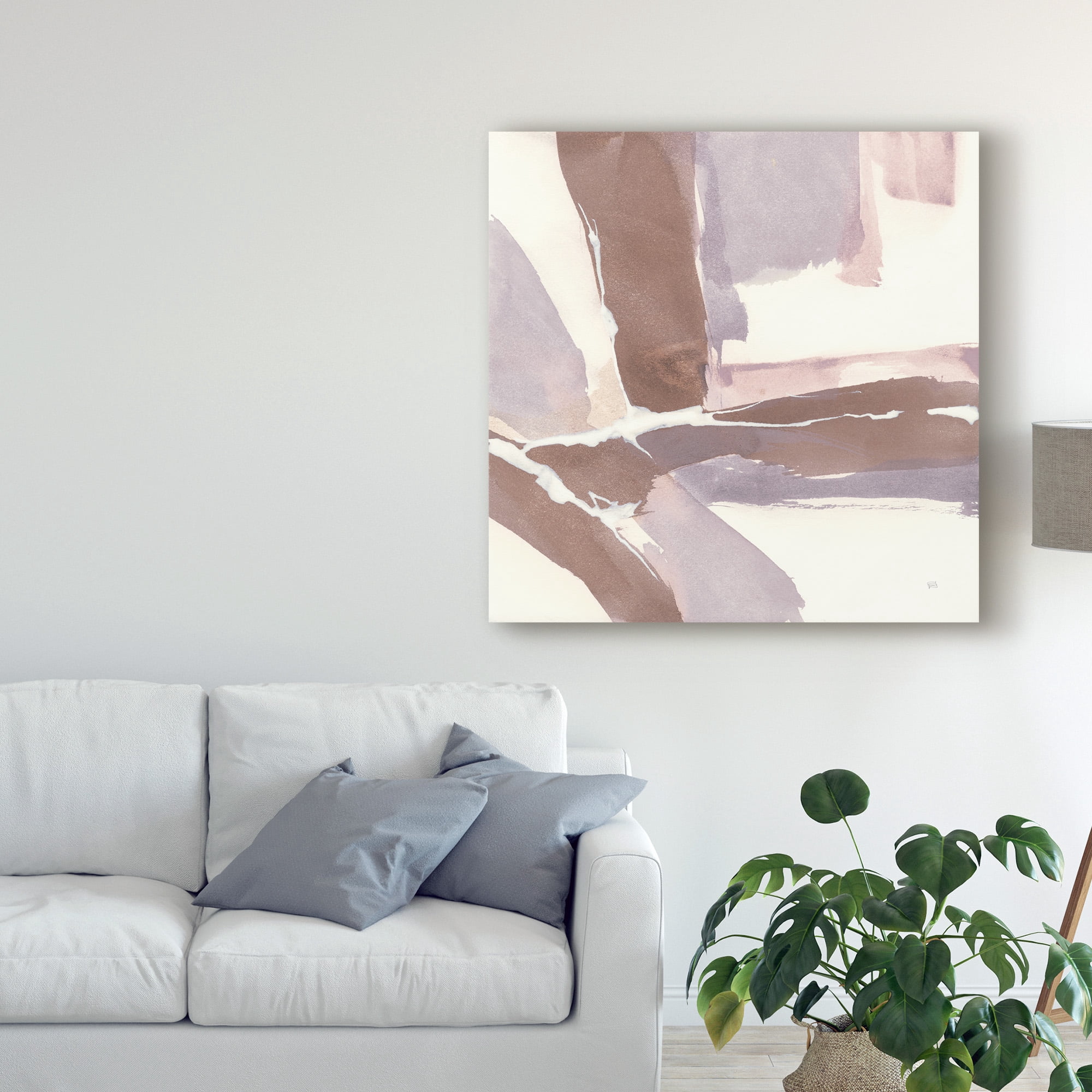 Trademark Fine Art 'White and Placid II Blush' Canvas Art by Chris Paschke