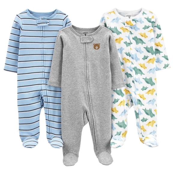 Set de Mamelucos Carter´s Child of Mine Niño Recién Nacido Varios diseños Gris 3 Pzas