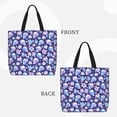 thumbnail image 2 of Honeii flower Skull starry sky Print Tote Bag, Reusable Grocery Shopping Bag,Shoulder Bag with Inner Pocket, 2 of 7
