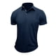 thumbnail image 1 of pstuiky Camisas de vestir de manga corta para hombre, Camiseta de manga corta para hombre, estilo informal, lisa, con cuello vuelto y botones ropa de hombre m, 1 of 7