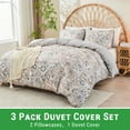 thumbnail image 6 of Gogreen Queen Duvet Cover Floral, Soft & Breathable Microfiber 3 Pieces Queen Bedding Sets, Pattern Queen Comfy Duvet Cover, with Zipper Closure (Paisley, Queen), 6 of 8
