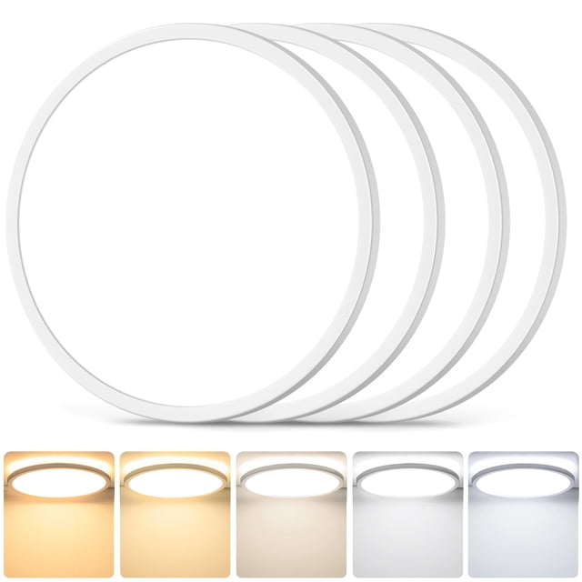 Lámpara de techo GoBright de 12 pulgadas, 24 W, 3200 LM, 5 CCT, ultrafina