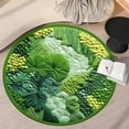 thumbnail image 1 of Round Area Rugs, Soft Floor Mat, Non-Slip Rubber Backing, Indoor Decor for Bedroom Living Room, Balcony Hanging Basket, Hand Washable, Decorative Accent, 1 of 8