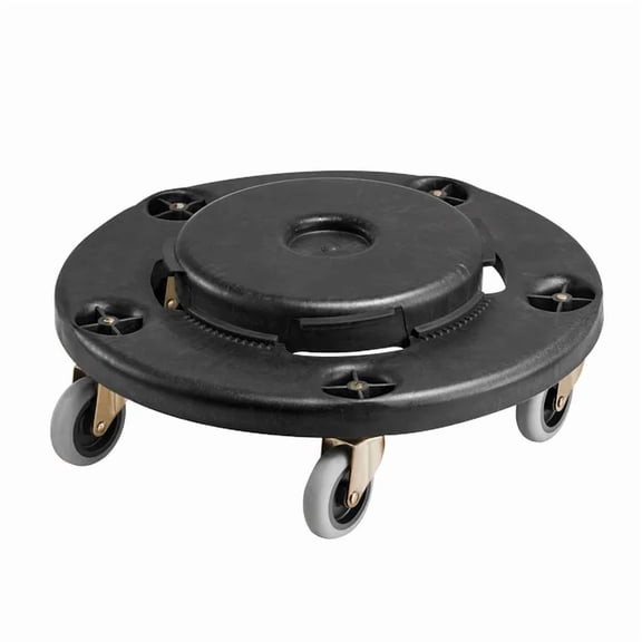 Trash Can Dolly, 500lbs Heavy Duty - Fits 20-55 Gallon Round Bins, Swivel Casters, Twist Lock