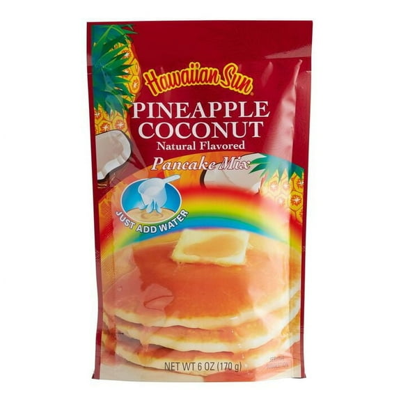 Hawaiian Sun Pineapple Coconut Pancake Mix 6 oz. Pack of 3