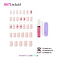 thumbnail image 5 of KISS CORE Valentine's Day Press on Nails, Season of Love, Pink, Medium Square, 32 Count, 5 of 12