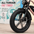 thumbnail image 6 of Electric Bike for Adults, 750W Motor, Up to 28MPH, 15.6Ah Lithium Battery, 20" Tires, 7-Speed, Shock Absorption, Up to 53 Miles Range, NFC, E-Bike for Mountain Trails & Off-Road Riding Age 13+,Gray, 6 of 8