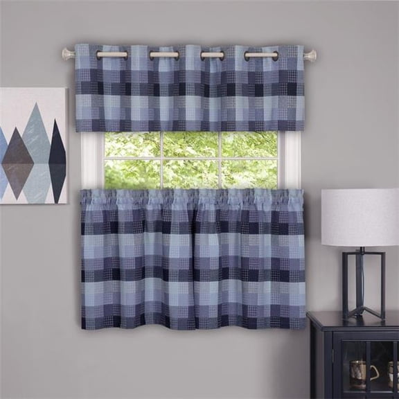 Harvard Valance with 10 Sm Grommets, Blue