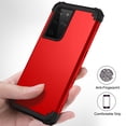 thumbnail image 6 of Samsung Galaxy S21 Ultra Case, Dteck Heavy Hybrid Rugged Shockproof Case, Support Wireless Charging, 3 in 1 Full Protective Cover for Samsung Galaxy S21 Ultra 5G, Red, 6 of 7