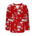 thumbnail image 5 of Bxsruta Blouse for Women, Women' Casual Comfortable Printed Blouse V-Necked Blouse 3/4 Sleeve Tops, 5 of 5