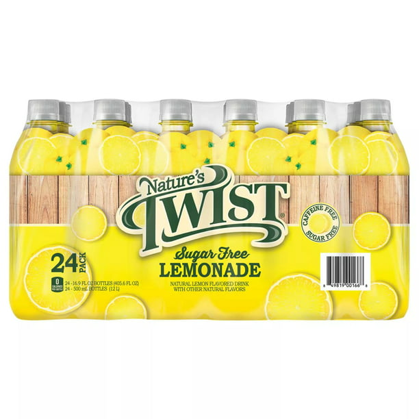 Nature's Twist Sugar Free Lemonade,  Ounce (24 Pack) 
