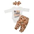 thumbnail image 1 of Baby Girls My First Thanksgiving Outfit Clothes Layette Set (6M, Off White), 1 of 5