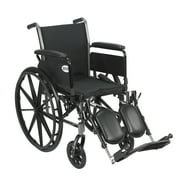 Drive Medical Cruiser III Light Weight Wheelchair with Flip Back Removable Arms, Full Arms, Elevating Leg Rests, 18" Seat