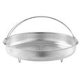 thumbnail image 2 of Steamer Basket, Vegetable Steamer, Steamer Basket for Pot, Stainless Steamer, 10 Inch Food Grade Stainless Steel Steaming Net, Steamer Basket with Handle, Efficient Cooking, 2 of 7