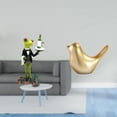 thumbnail image 2 of Escultura de animal de pájaro rana dorada, figura decorativa creativa, adorno de decoración moderna para el hogar, para mesa, chimenea, estante, ofici, 2 of 8