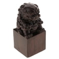 thumbnail image 1 of Estatua de Buda de Artesanal Hecha , de Animal, Adorno de Escritorio para Interiores Sello del león, 1 of 6