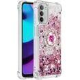 thumbnail image 6 of Glitter Case for Moto G 5G 2022, Bling Sparkle Floating Liquid Soft TPU Cushion Fashion Girly Women Girls Clear with Ring Holder Phone Cover for Motorola Moto G 5G 2022（Not 2021） Rose Gold, 6 of 6