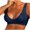 Navy, variant on Ltctricy Bras for Women No Underwire Lightly Unlined Ribbed Deep V Neck Sports Bras Plunge Everyday Bralettes
