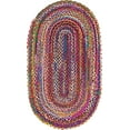 thumbnail image 2 of Handwoven Chindi Cotton Rug – Colorful, Reversible, Eco-Friendly, Durable Accent for Any Room Décor Size - 5 x 8 Feet Oval (150 cm x 240 cm), 2 of 5