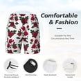 thumbnail image 5 of Lsque Mens Swim Trunks Rose Flowers Pattern - Bathing Suit Compression Liner - Beach Swim Shorts Swimwear - (S-3XL) - Stretch Quick Dry -Large, 5 of 9
