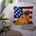 thumbnail image 3 of Carolines Treasures BB9667PW1414 Small Brabant Griffon Patriotic Fabric Decorative Pillow  14Hx14W multicolor, 3 of 4