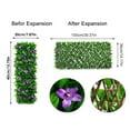thumbnail image 3 of Ikeay Expandable Artificial Flower Garden Fence, Retractable Violet Mesh Panel for Balcony Patio Wall Background Decor (1 Panel) Green, 3 of 9